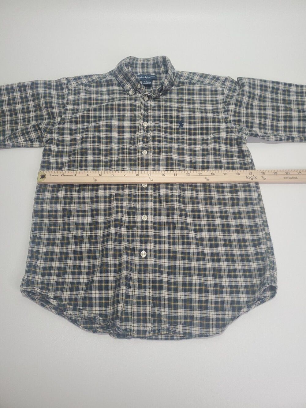 Ralph Lauren Youth Boy's Long Sleeve Button Up Dress Shirt, Medium 12/14 - Picture 6 of 11